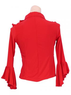 Flamenco Shirt Collar with Flounces and Ruffles/ Red / G842r