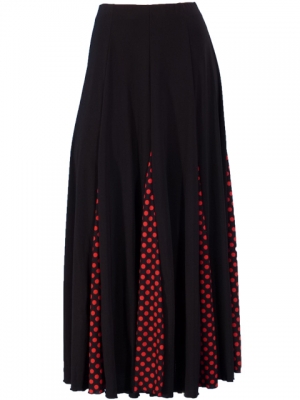 Flamenco Skirt with Black and Red Polka Dots/ Black & Red / G887r