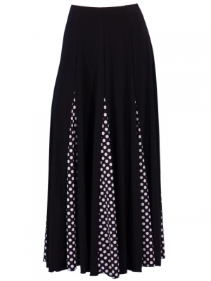 Flamenco Skirt with Black and White Polka Dots/ Black & White / G887w