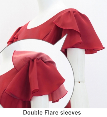 Japan Fabric Long Dress with Peony Print / Blue / JW008bl