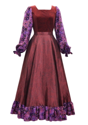 Flamenco Blouse & Skirt / Paisley / Red & Pink / JFBS-10