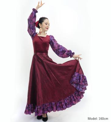 Flamenco Blouse & Skirt / Paisley / Red & Pink / JFBS-10