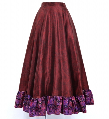 Flamenco Blouse & Skirt / Paisley / Red & Pink / JFBS-10