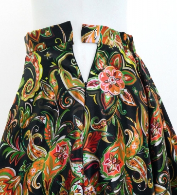 Flamenco Blouse & Skirt / Paisley / Khaki & Brown / JFBS-16