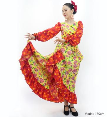 Flamenco Blouse & Skirt / Rose Paisley / Yellow & Orange / JFBS-20