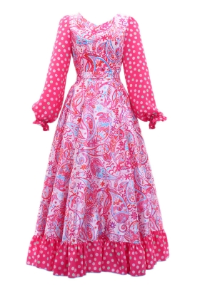 Flamenco Blouse & Skirt / Paisley / Pink / JFBS-9