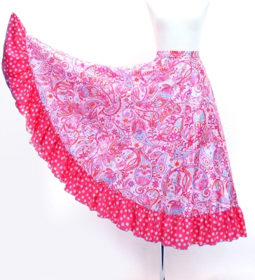 Flamenco Blouse & Skirt / Paisley / Pink / JFBS-9