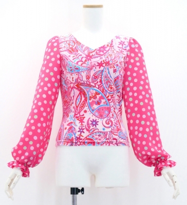 Flamenco Blouse & Skirt / Paisley / Pink / JFBS-9