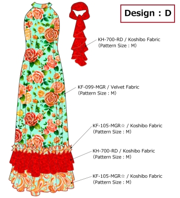 Kids Flamenco Velvet Dress with Frills/ Rose / JFDp-10