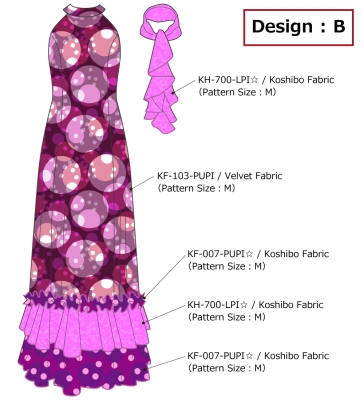 Kids Flamenco Velvet Dress with Frills/ Dot / JFDp-11