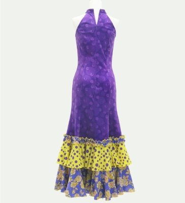 Flamenco Velvet Dress with Frills / Dot / JFD-12