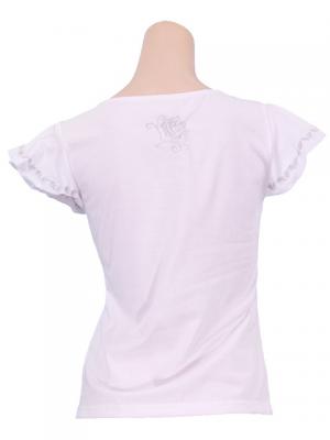 Flamenco T-shirt / Frilled Sleeve with Rose embroidery / GKD8sw
