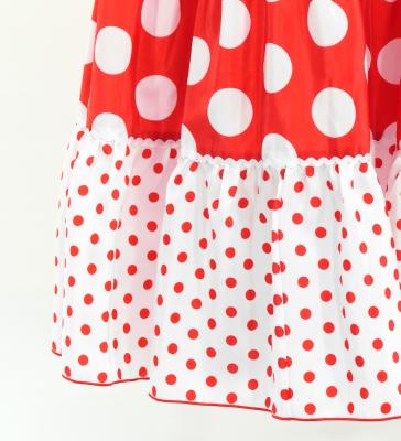 Flamenco Tiered Skirt and Double Frilled Shawl Set / Dots / Red & White / FPS-2