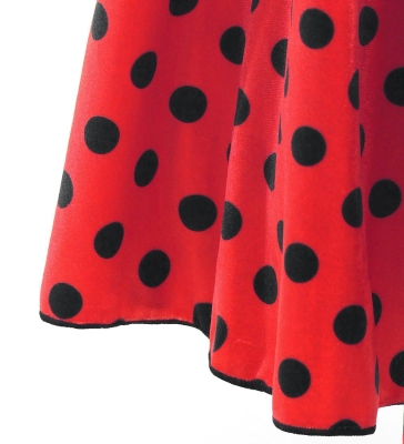 Flamenco High Waist Mermaid Skirt / Dots / FS-37