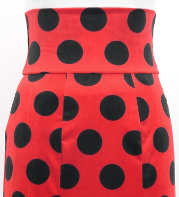 Flamenco High Waist Mermaid Skirt / Dots / FS-37