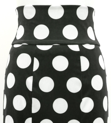 Flamenco High Waist Mermaid Skirt / Dots / FS-38
