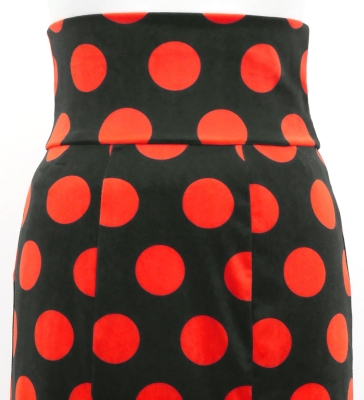 Flamenco High Waist Mermaid Skirt / Dots / FS-39