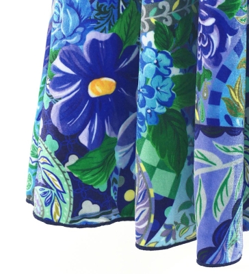 Flamenco High Waist Mermaid Skirt / Paisley / FS-40