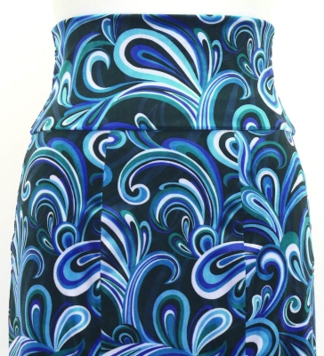 Flamenco High Waist Mermaid Skirt / Paisley / FS-40