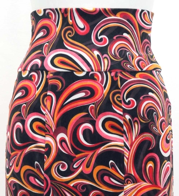 Flamenco High Waist Mermaid Skirt / Roses / FS-41