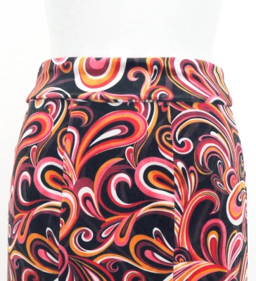 Flamenco High Waist Mermaid Skirt / Roses / FS-41