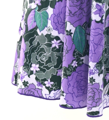 Flamenco High Waist Mermaid Skirt / Roses / FS-43