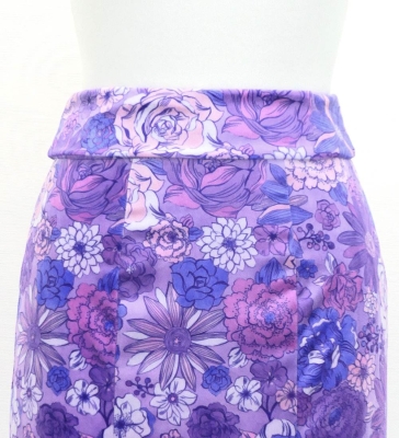 Flamenco High Waist Mermaid Skirt / Roses / FS-43