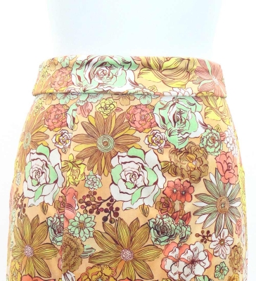 Flamenco High Waist Mermaid Skirt / Roses / FS-44