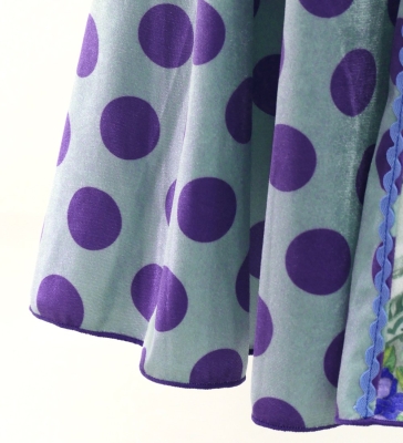 Flamenco High Waist Mermaid Skirt / Dots & Paisley / FS-53
