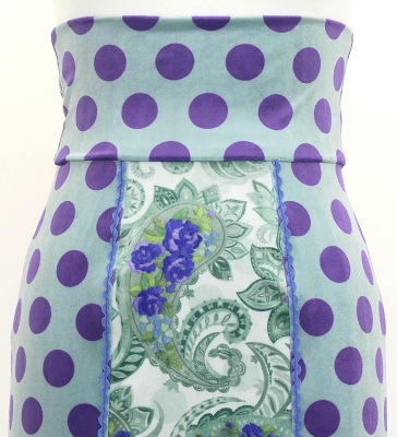 Flamenco High Waist Mermaid Skirt / Dots & Paisley / FS-53