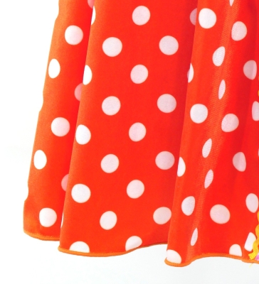 Flamenco High Waist Mermaid Skirt / Dots & Roses / FS-56