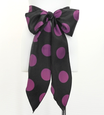 Flamenco Long circular skirt / Dots / Dark Purple & Pink / FS-58