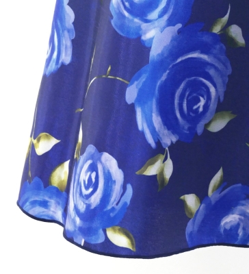 Flamenco Long circular skirt / Rose / Blue / FS-61