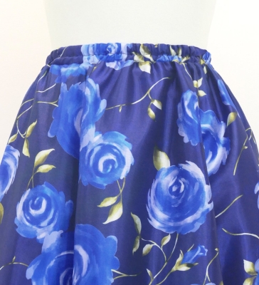 Flamenco Long circular skirt / Rose / Blue / FS-61