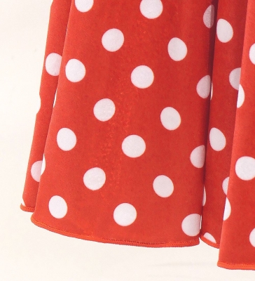 Flamenco High Waist Mermaid Skirt / Dots / FS-70