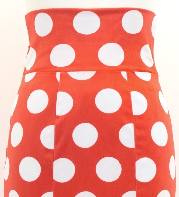 Flamenco High Waist Mermaid Skirt / Dots / FS-70
