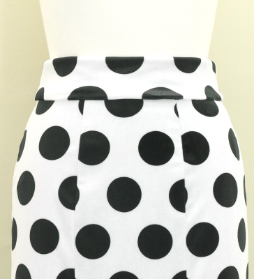 Flamenco High Waist Mermaid Skirt / Dots / FS-71