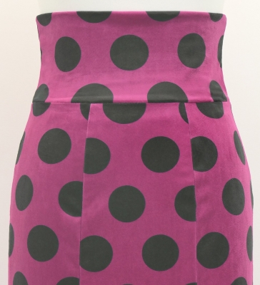 Flamenco High Waist Mermaid Skirt / Dots / FS-72