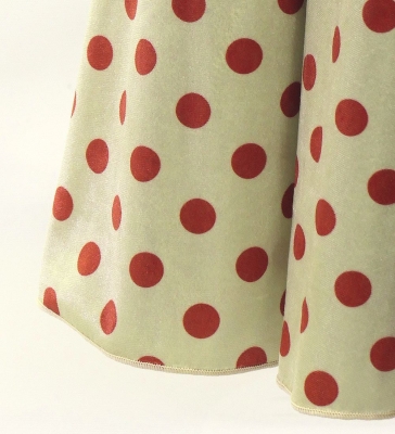 Flamenco High Waist Mermaid Skirt / Dots & Roses / FS-74