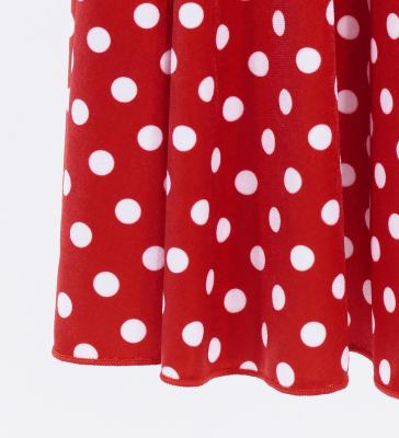 Kids Flamenco High Waist Mermaid Skirt / Dots / Red & White / JFSp-17