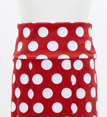 Kids Flamenco High Waist Mermaid Skirt / Dots / Red & White / JFSp-17