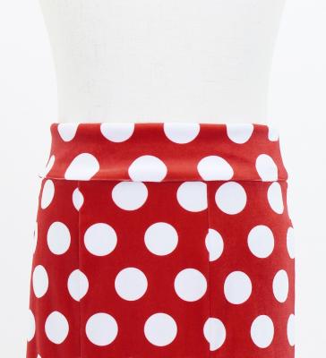 Kids Flamenco High Waist Mermaid Skirt / Dots / Red & White / JFSp-17