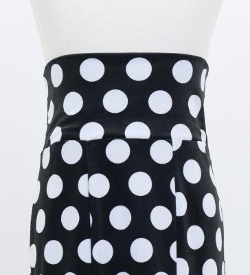 Kids Flamenco High Waist Mermaid Skirt / Dots / Black & White / JFSp-18
