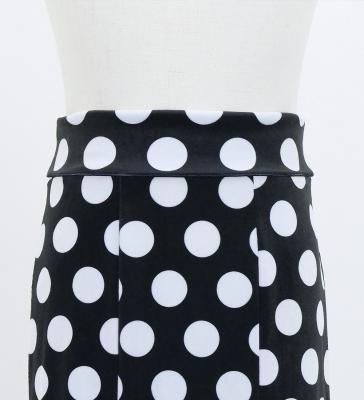 Kids Flamenco High Waist Mermaid Skirt / Dots / Black & White / JFSp-18