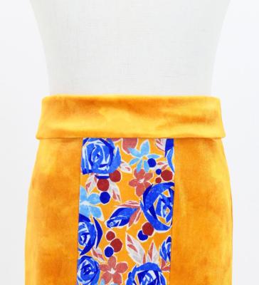 Kids Flamenco High Waist Mermaid Skirt / Rose / Orange / JFSp-20