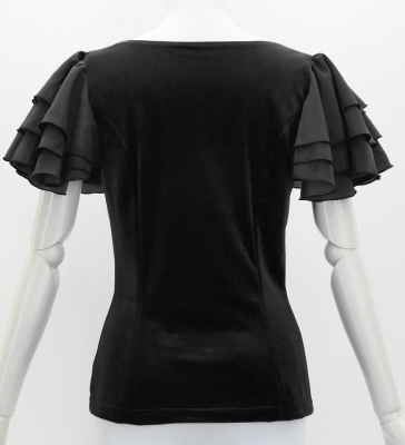 Flamenco 3 frilled Sleeve / Black / J3229bk