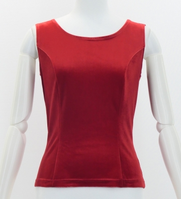 Custom Flamenco U-neck Blouse with Velvet / JC89-solid