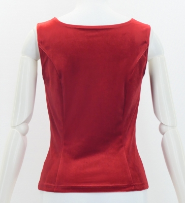 Custom Flamenco U-neck Blouse with Velvet / JC89-solid