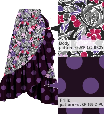Custom Flamenco Wrap skirt / JC93-mix