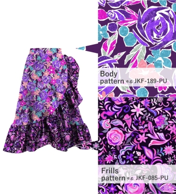 Kids Custom Flamenco Wrap skirt / JCp104-mix